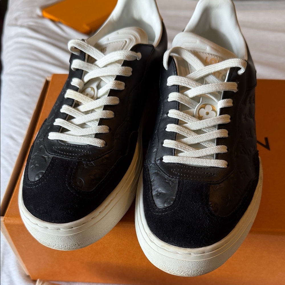 Louis Vuitton Black and White Women’s Platform Sneakers